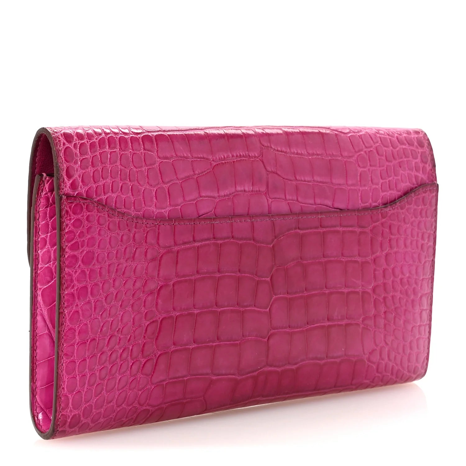 Shiny Alligator Constance Long Wallet Rose Scheherazade