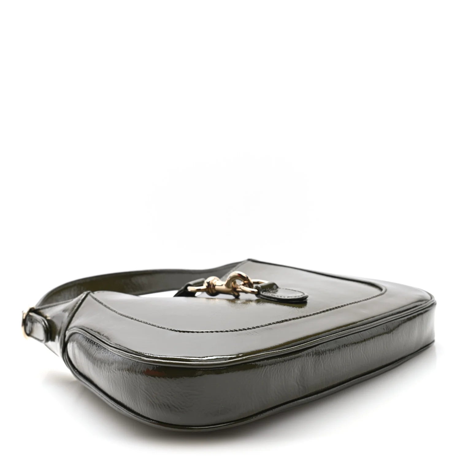 Patent Calfskin Small Jackie Shoulder Bag Luscious Green