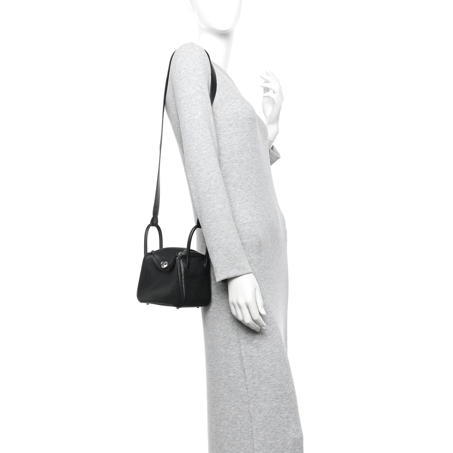 Taurillon Clemence Mini Lindy 20 Black