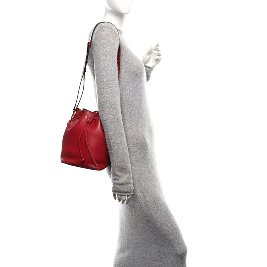 Vitello Grace Matte F Is  Grande Mon Tresor Bucket Bag Fragola