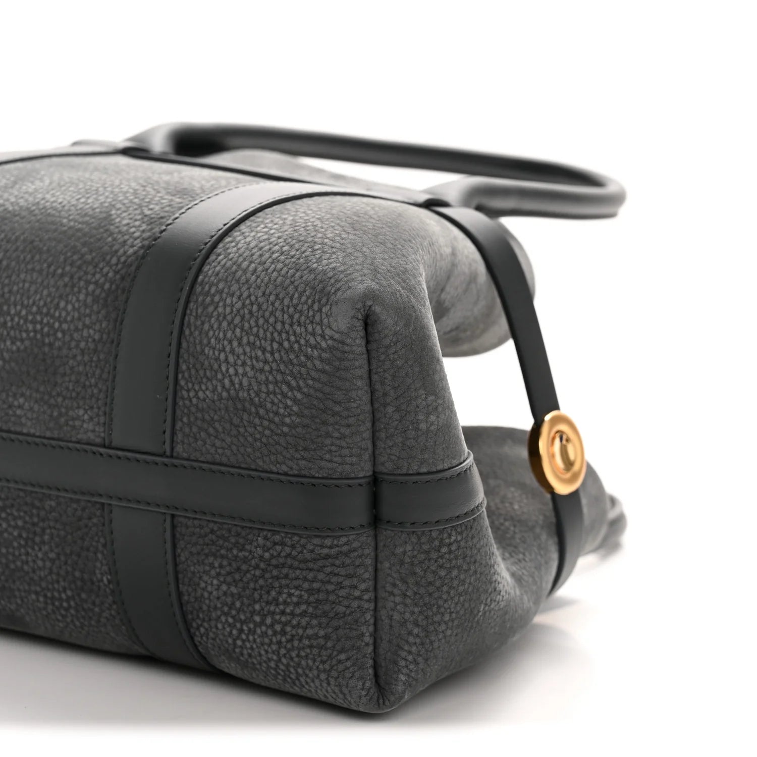 Nubuck Grained Calfskin Small Ghiera Shopper Tote Blue Navy