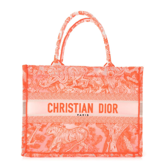 Transparent Canvas Embroidered Medium Dioriviera Toile De Jouy Book Tote