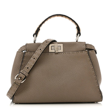 Cuoio Romano Snakeskin Selleria Mini Peekaboo Iconic Satchel Roccia Corda