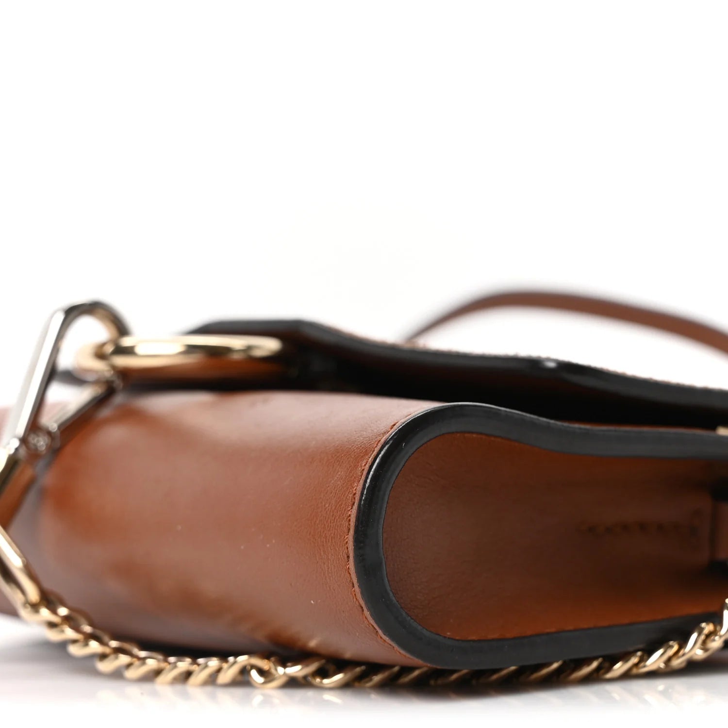 Suede Calfskin Faye Wallet on Strap Tan