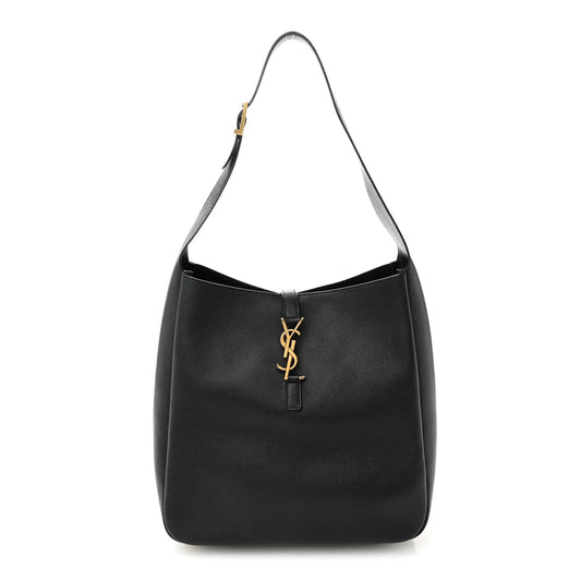 Supple Calfskin Large Le 5 a 7 Soft Hobo Black