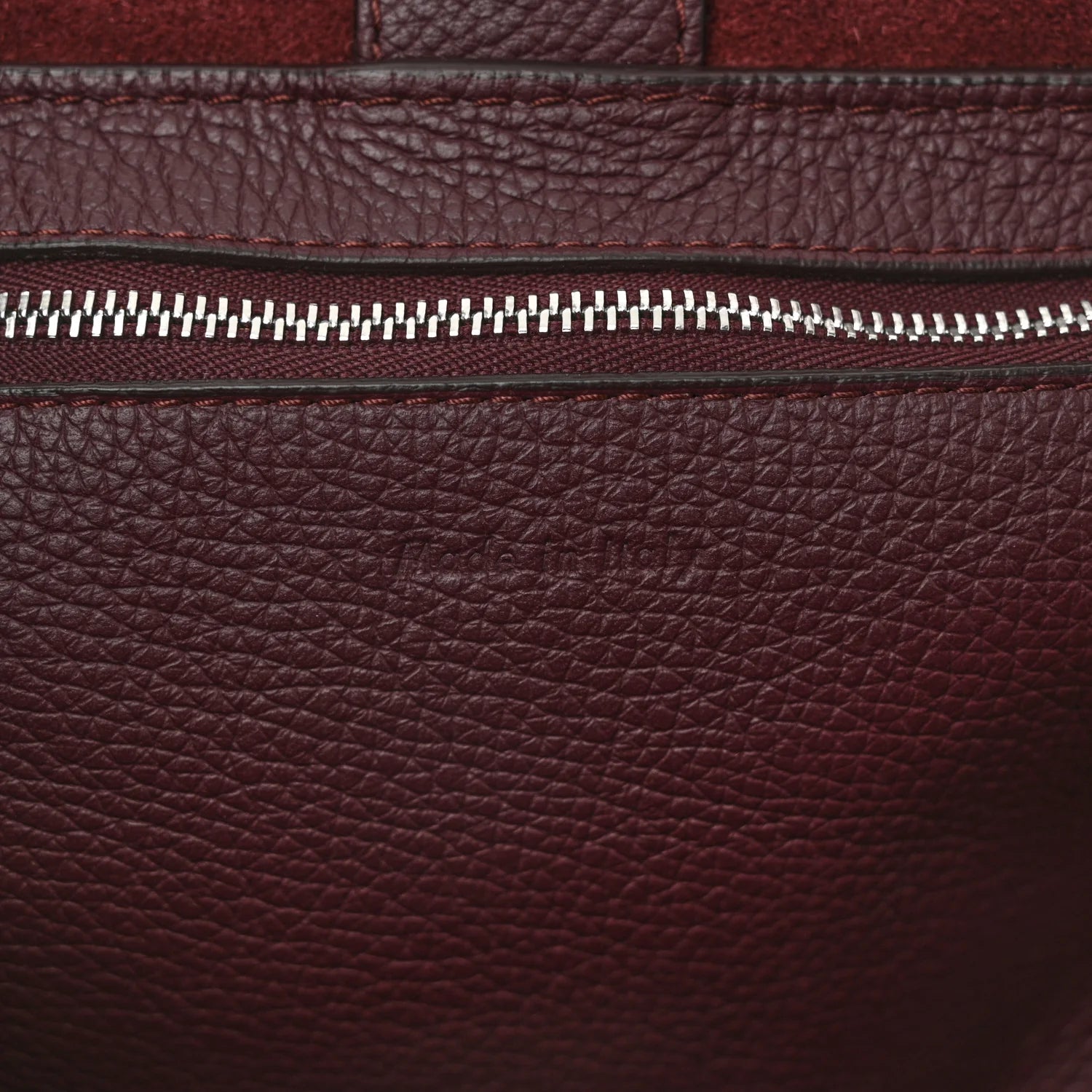 Supple Grained Calfskin Small Big Bag Wine