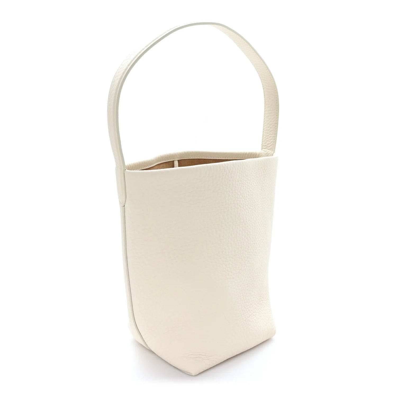 Grained Calfskin Small N/S Park Tote Ivory