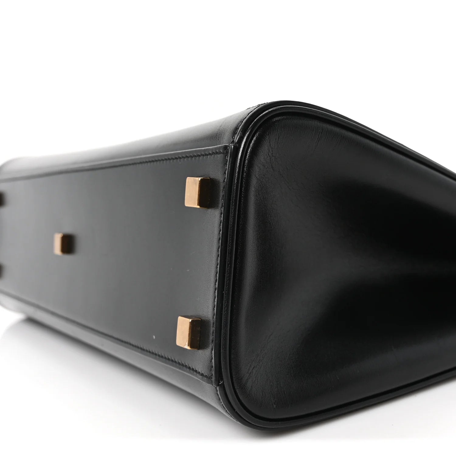 Smooth Calfskin Manhattan Top Handle Black