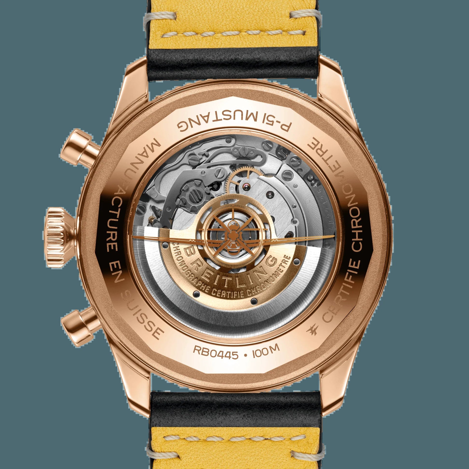 Classic AVI B04 Chronograph 46 P-51 Mustang, 18K Red Gold, Ref# RB04451A1B1X1, Unworn 2024