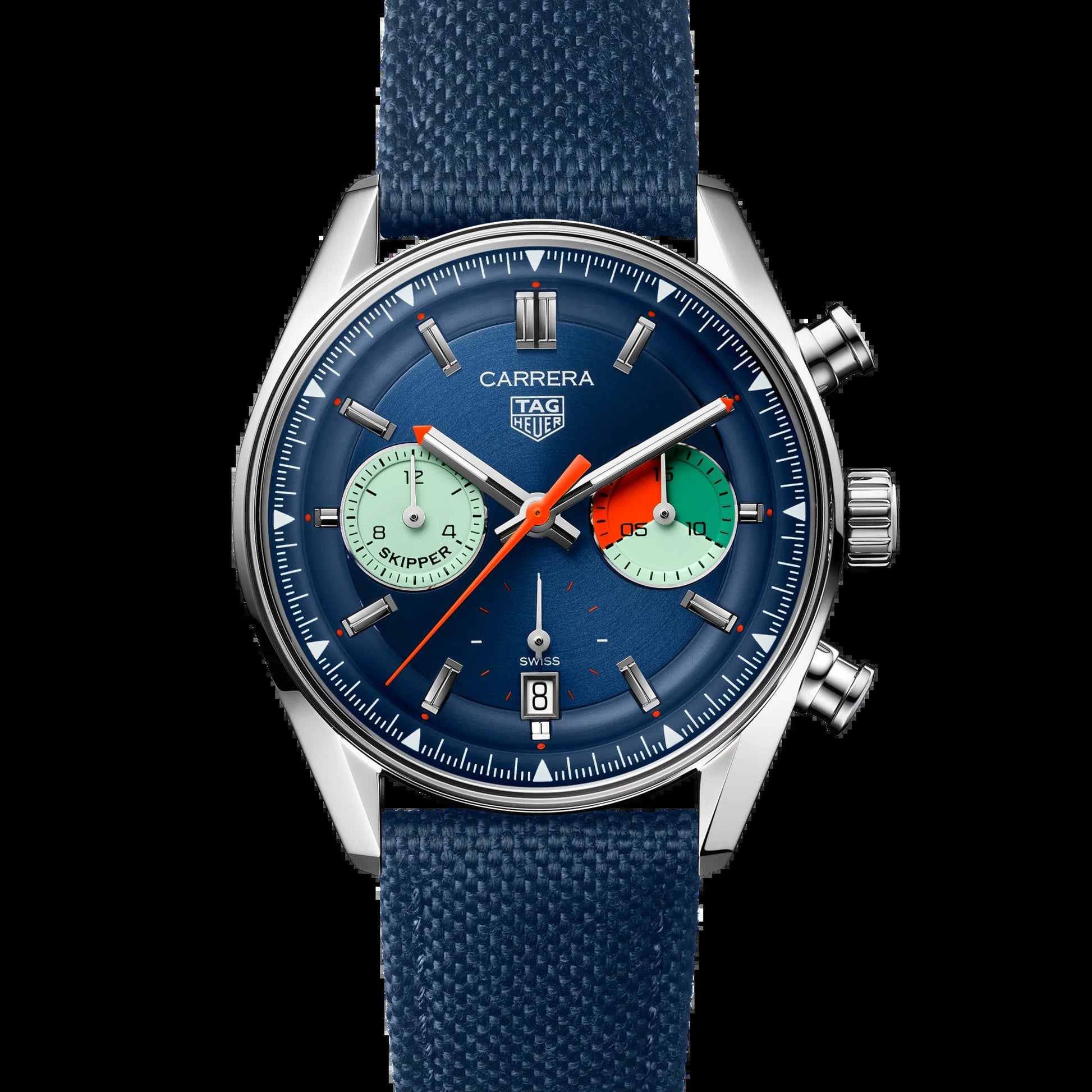 Unworn  Carrera Chronograph Skipper, Stainless Steel, 39Mm, Ref# CBS2213.FN6002, Box & Papers