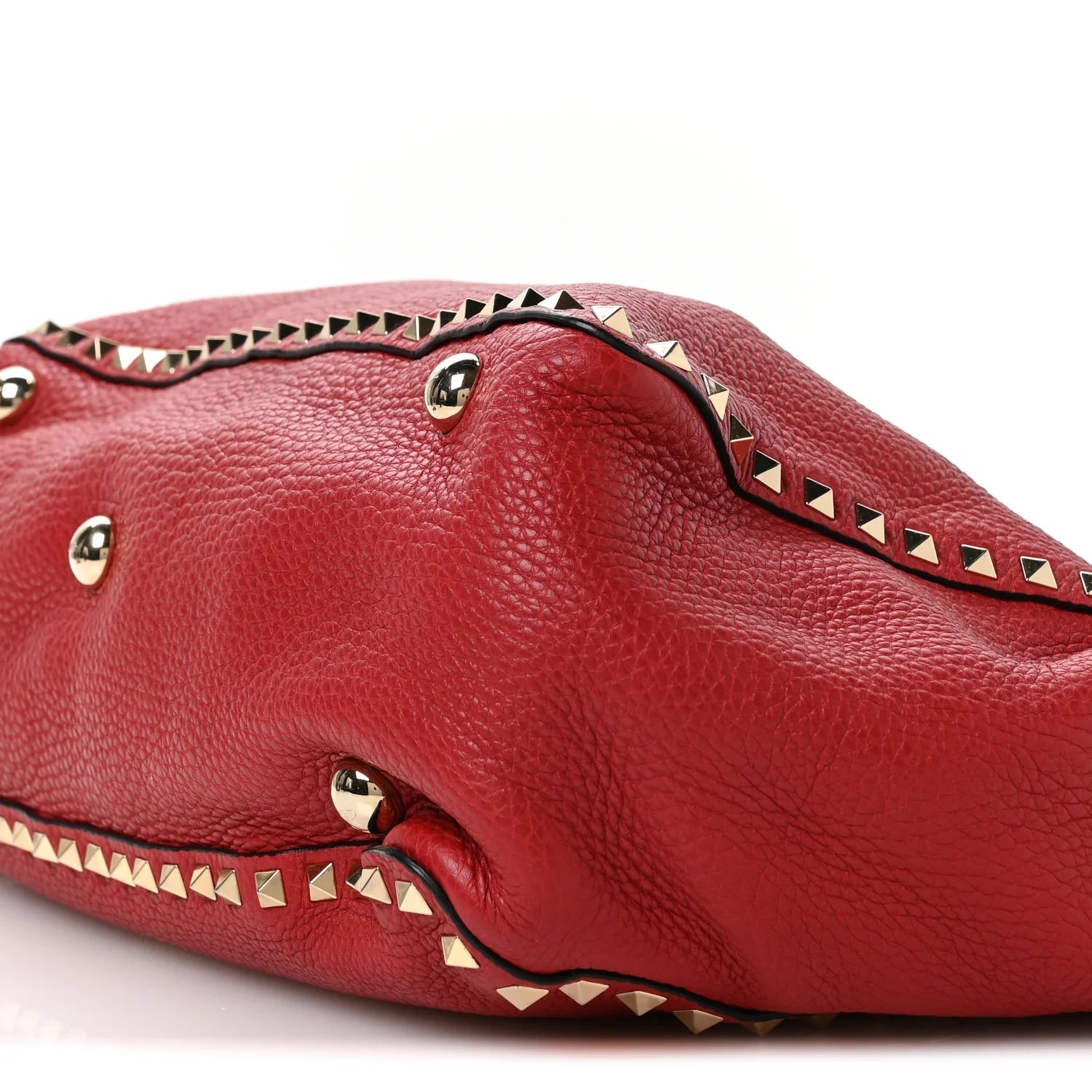 Vitello Medium Rockstud Tote Rosso Valentino