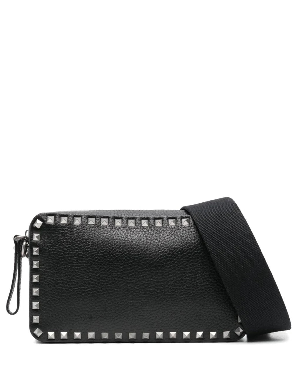 ROCKSTUD LEATHER MESSENGER BAG