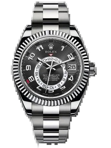 Rolex Sky-Dweller 326939, Oyster, 18K White Gold, Ivory Roman Dial 42 Mm