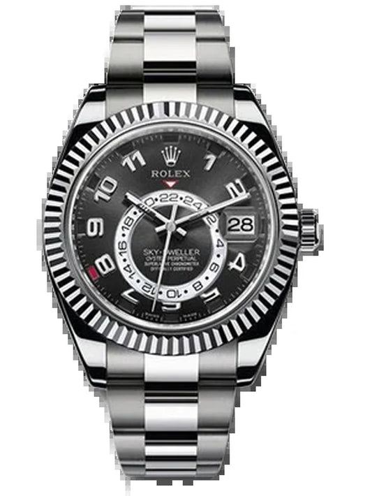 Rolex Sky-Dweller 326939, Oyster, 18K White Gold, Ivory Roman Dial 42 Mm