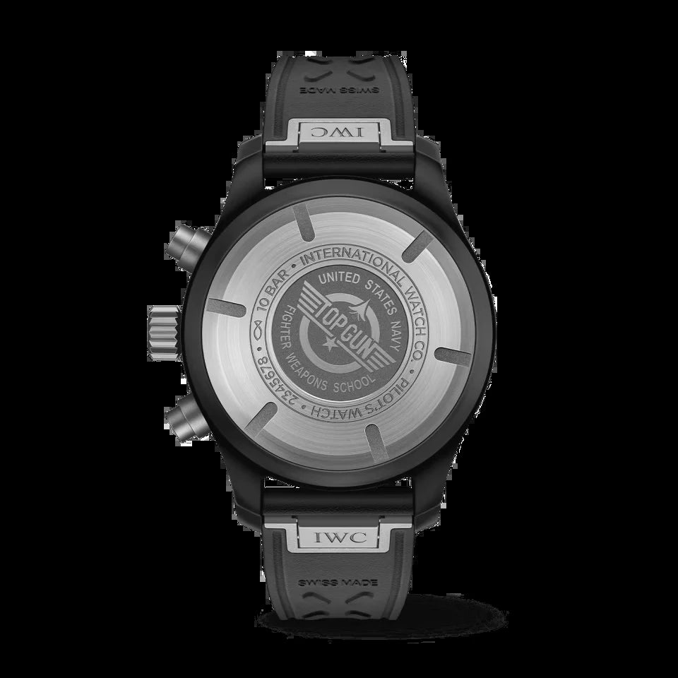 Unworn  Pilot’S Watch Chronograph TOP GUN 41, Ceramic, Titanium, 41Mm, Ref# IW389401, Box and Papers