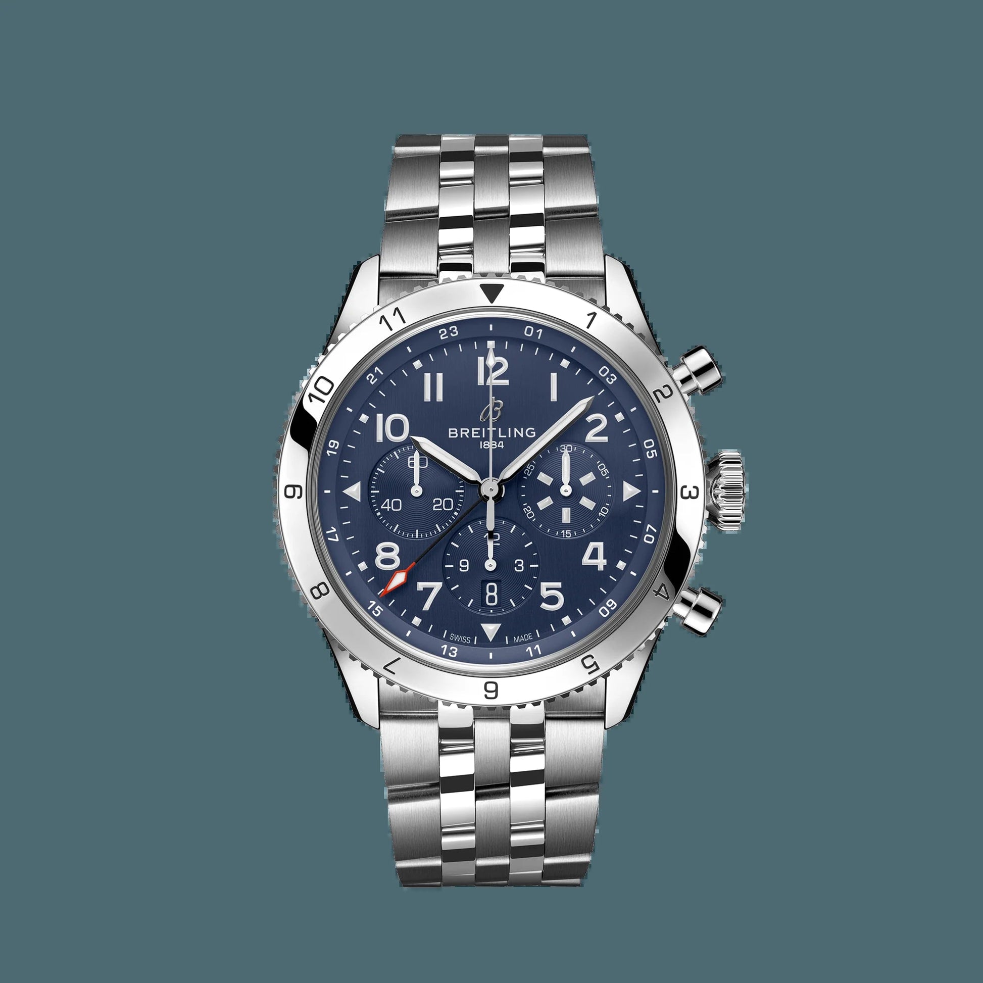 Classic AVI B04 Chronograph GMT 46 Tribute to Vought F4U Corsair, Stainless Steel, Ref# AB04451A1C1A1, Unworn 2024