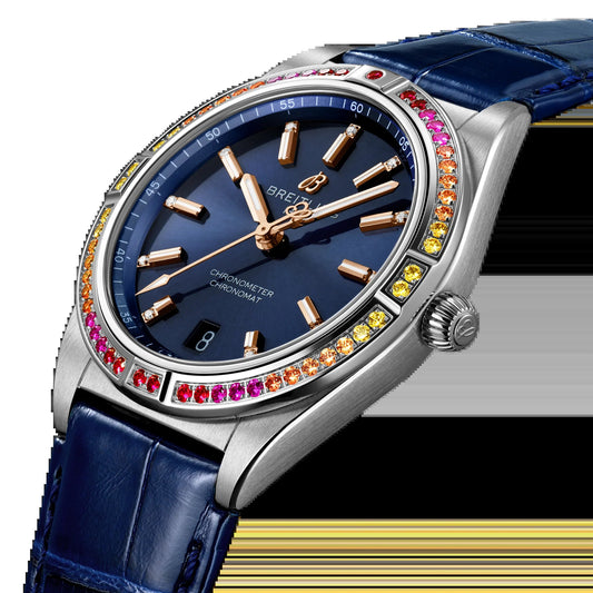 Chronomat Automatic 36 South Sea, Stainless Steel, Diamonds and Gem, Ref# A10380611C1P1, Unworn 2024