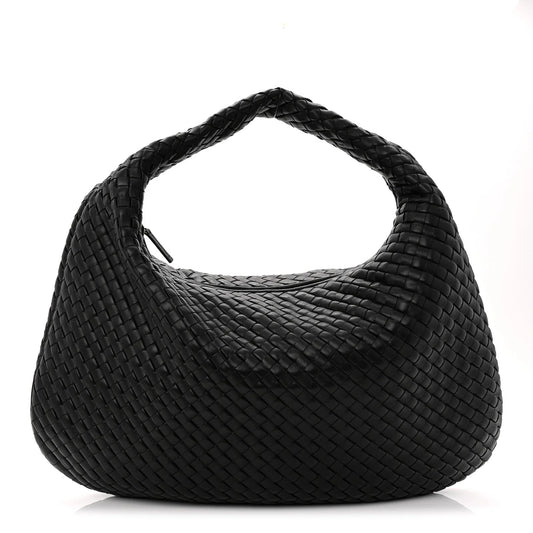 Supple Nappa Intrecciato Maxi Veneta Black