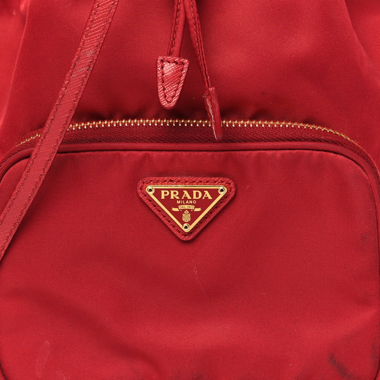 Nylon Vela Saffiano Mini Bucket Crossbody Bag