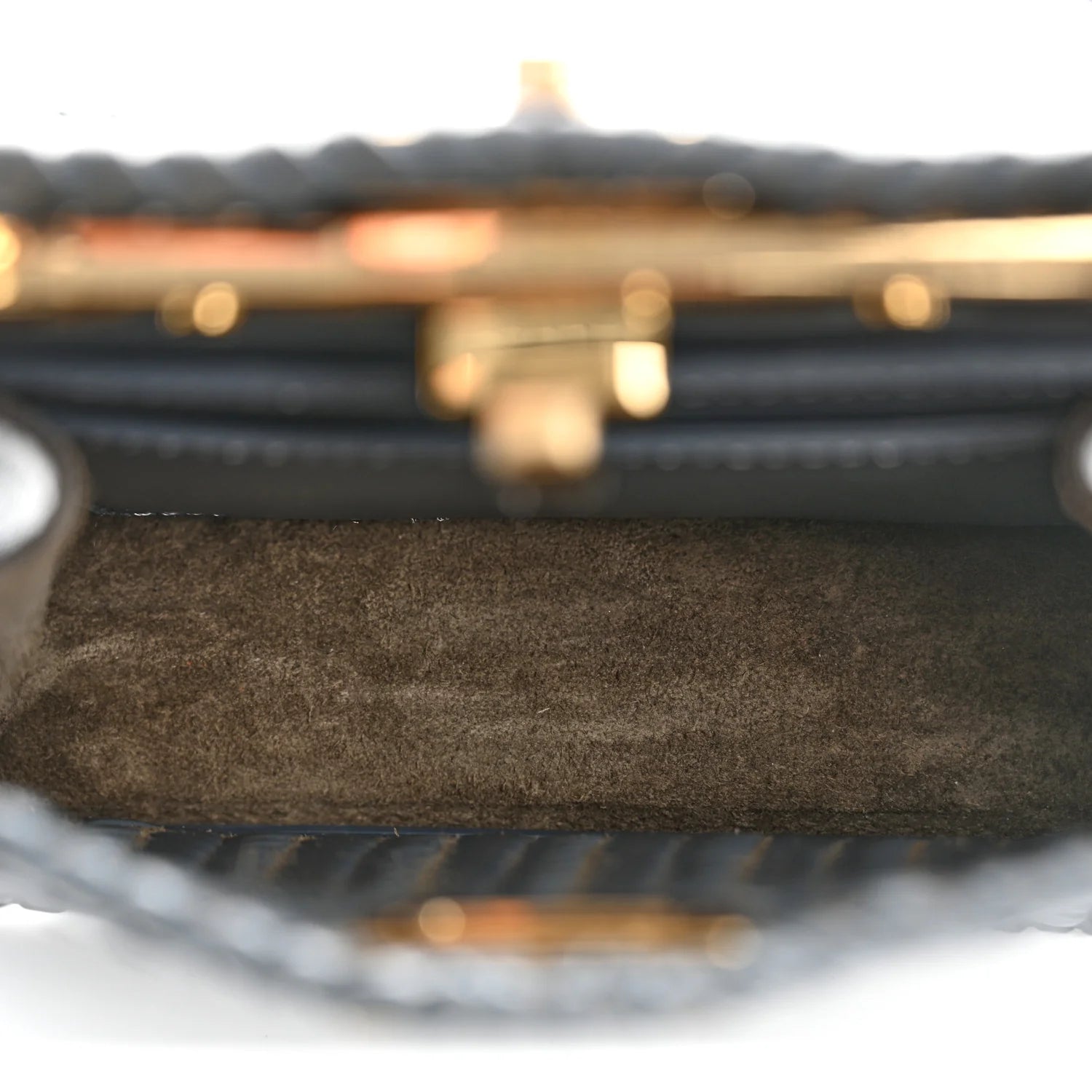 Vitello King Shiny Nappa Intreccio Petite Peekaboo I SEE U Satchel Tempesta