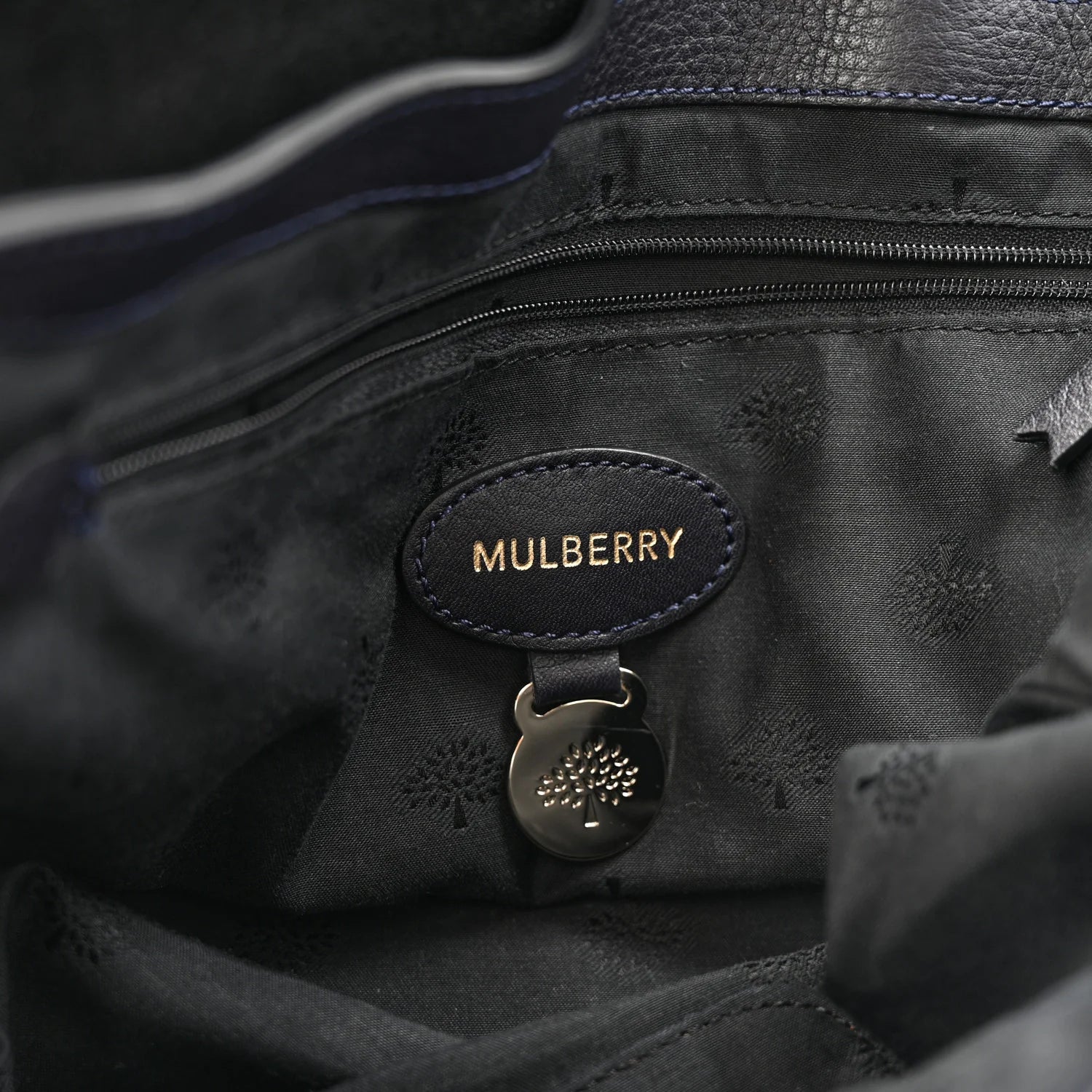 Heavy Suede Alexa Tassel Satchel Ink Blue