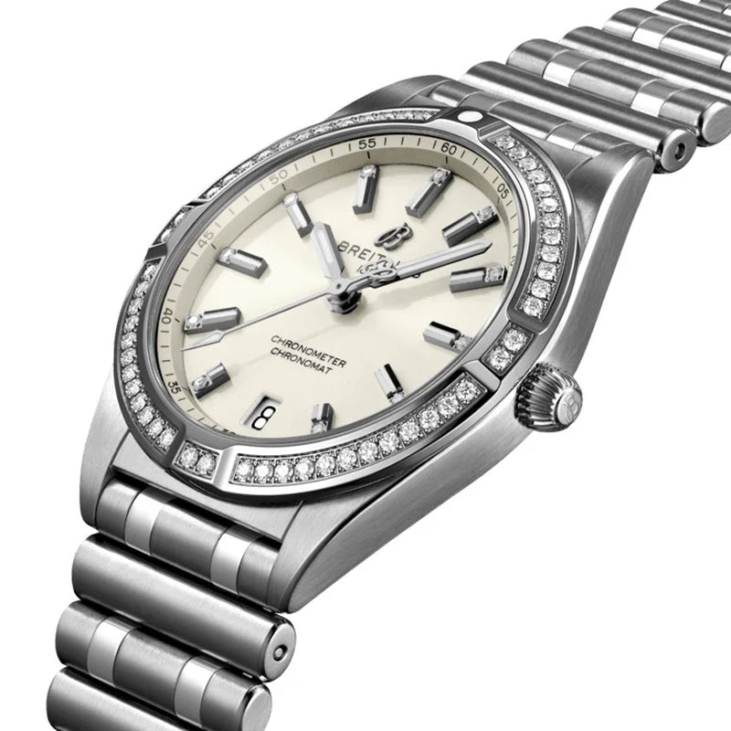 Chronomat 32, Stainless Steel and Diamond, Ref# A77310591A1A1, Unworn 2024