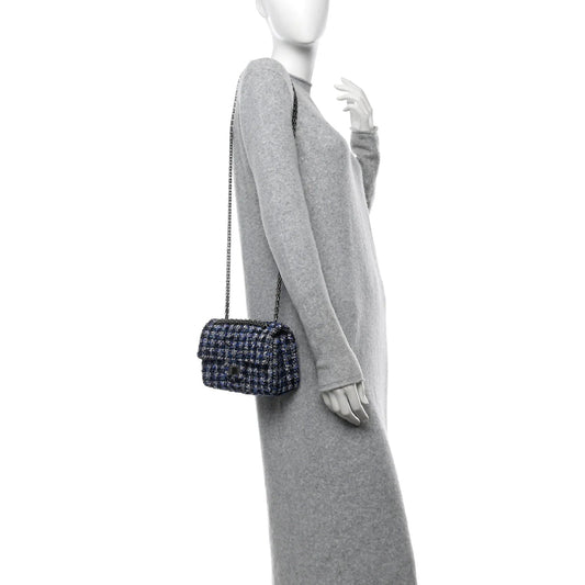 Tweed Quilted 2.55 Reissue Mini Flap Blue