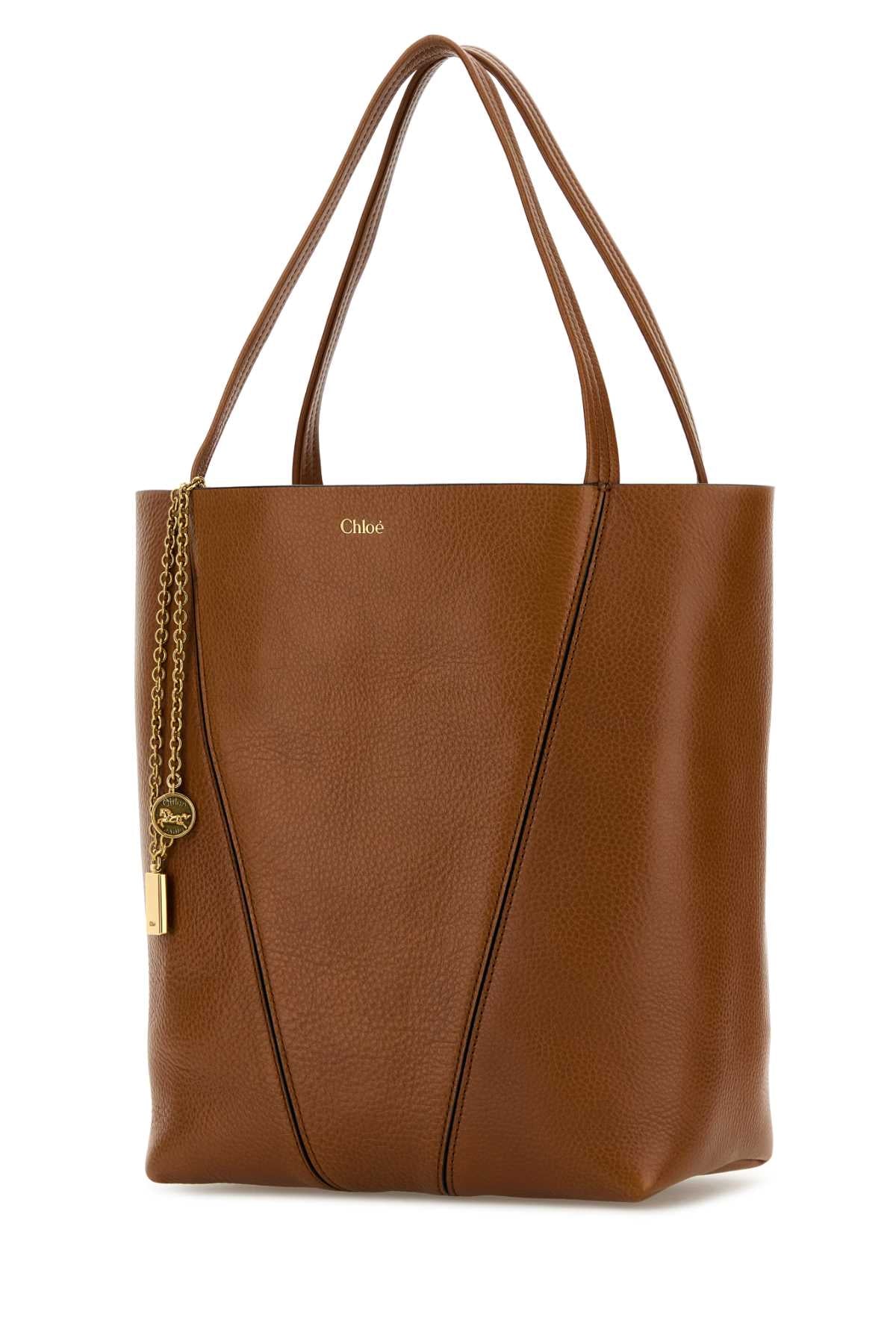 SPIN MEDIUM LEATHER TOTE
