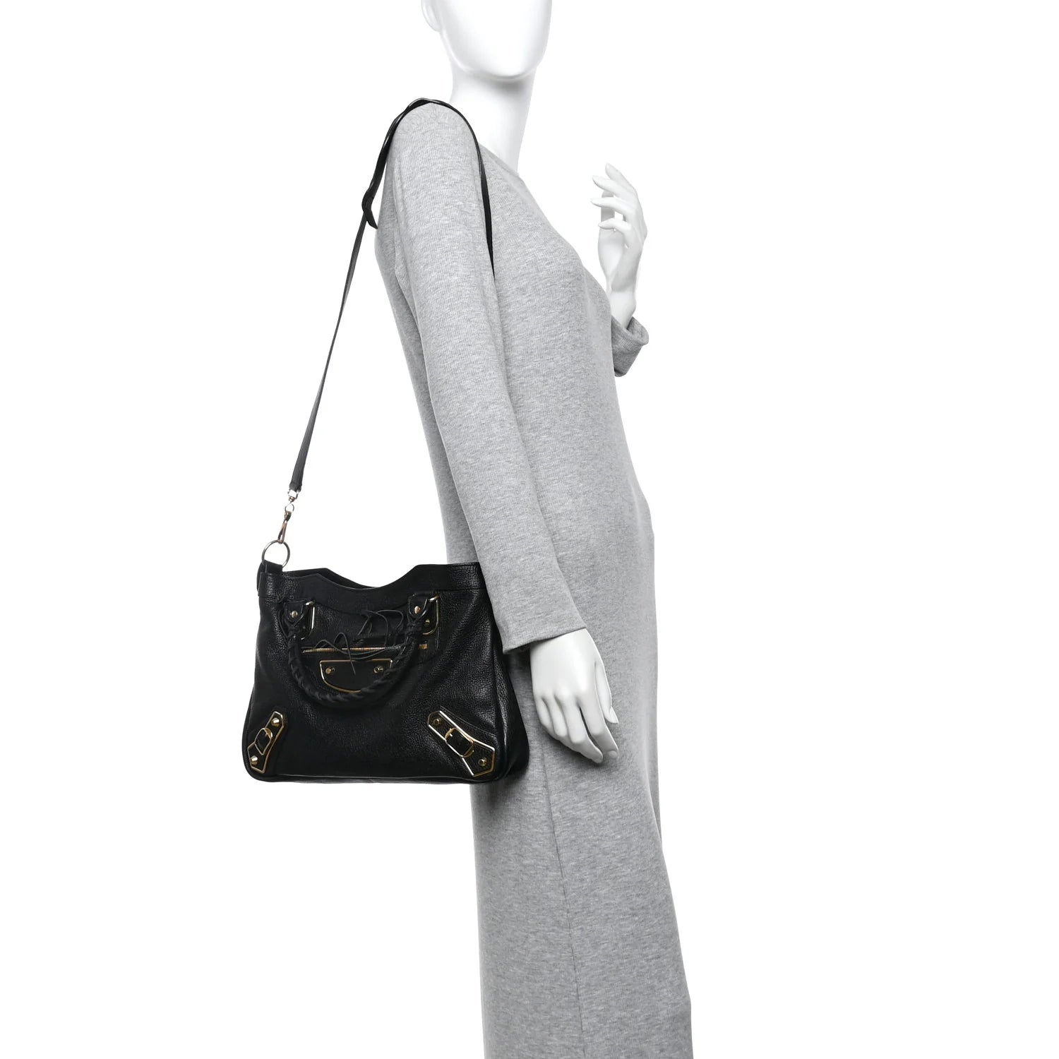 Chevre Gold Metallic Edge Hardware Town Black