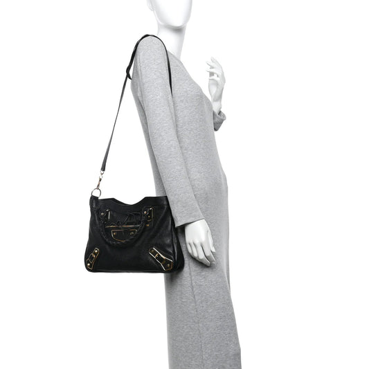 Chevre Gold Metallic Edge Hardware Town Black