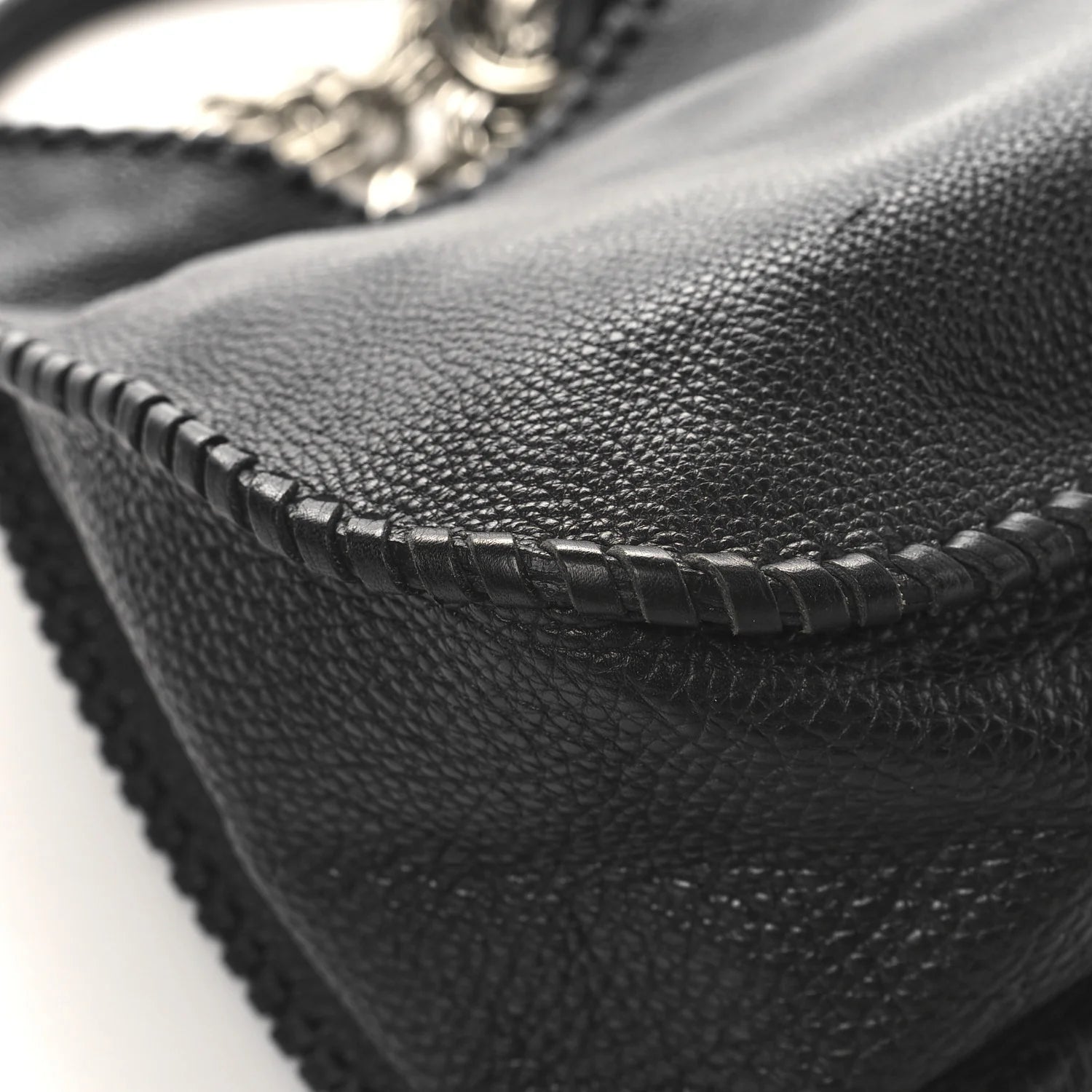 Vitello Daino Chain Braided Hobo Black