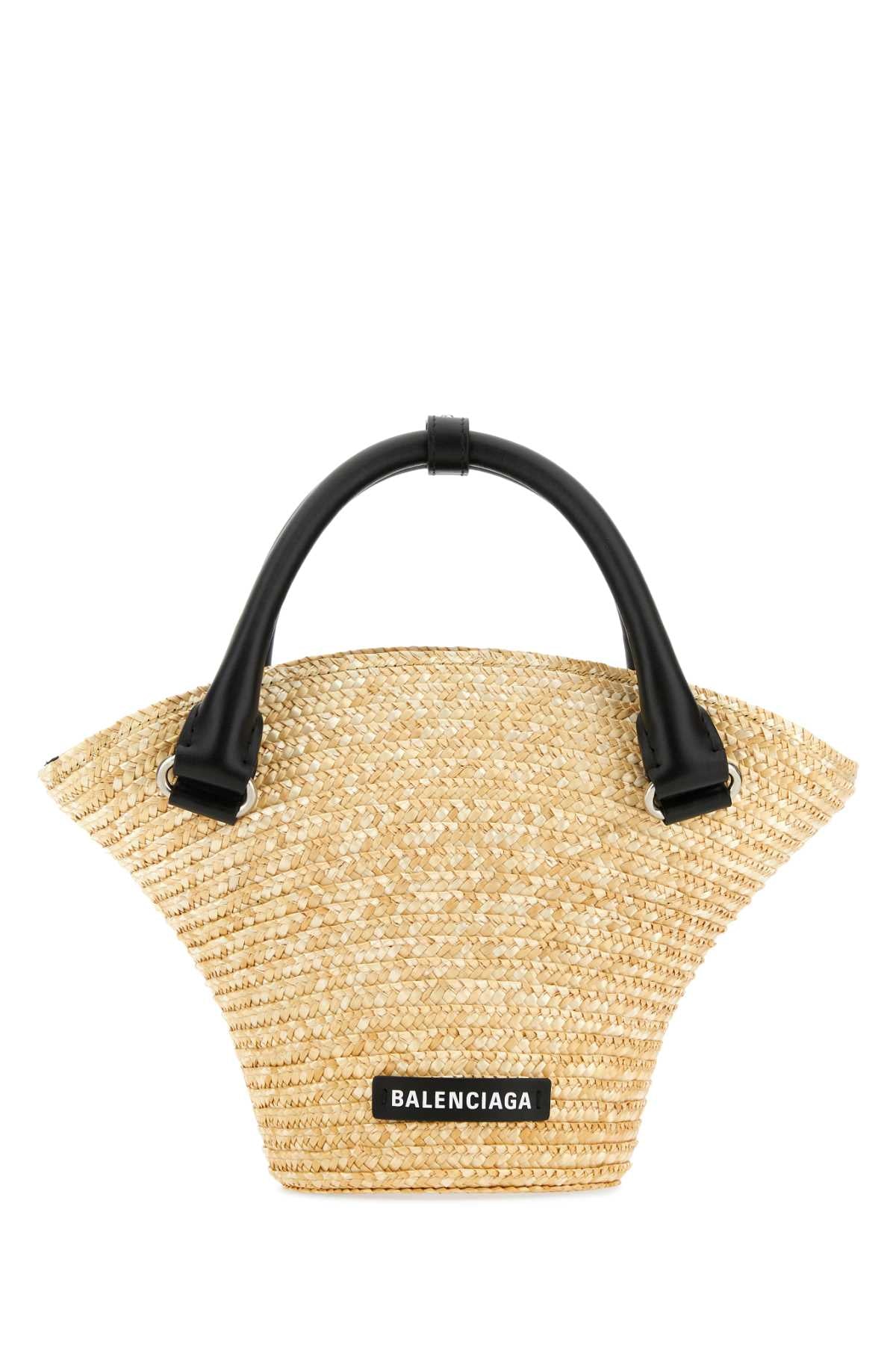 STRAW MINI BEACH HANDBAG