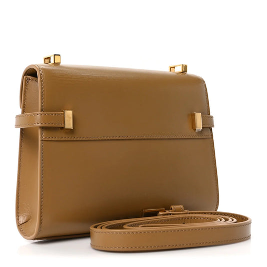 Smooth Calfskin Mini Manhattan Shoulder Bag Tabac Brown