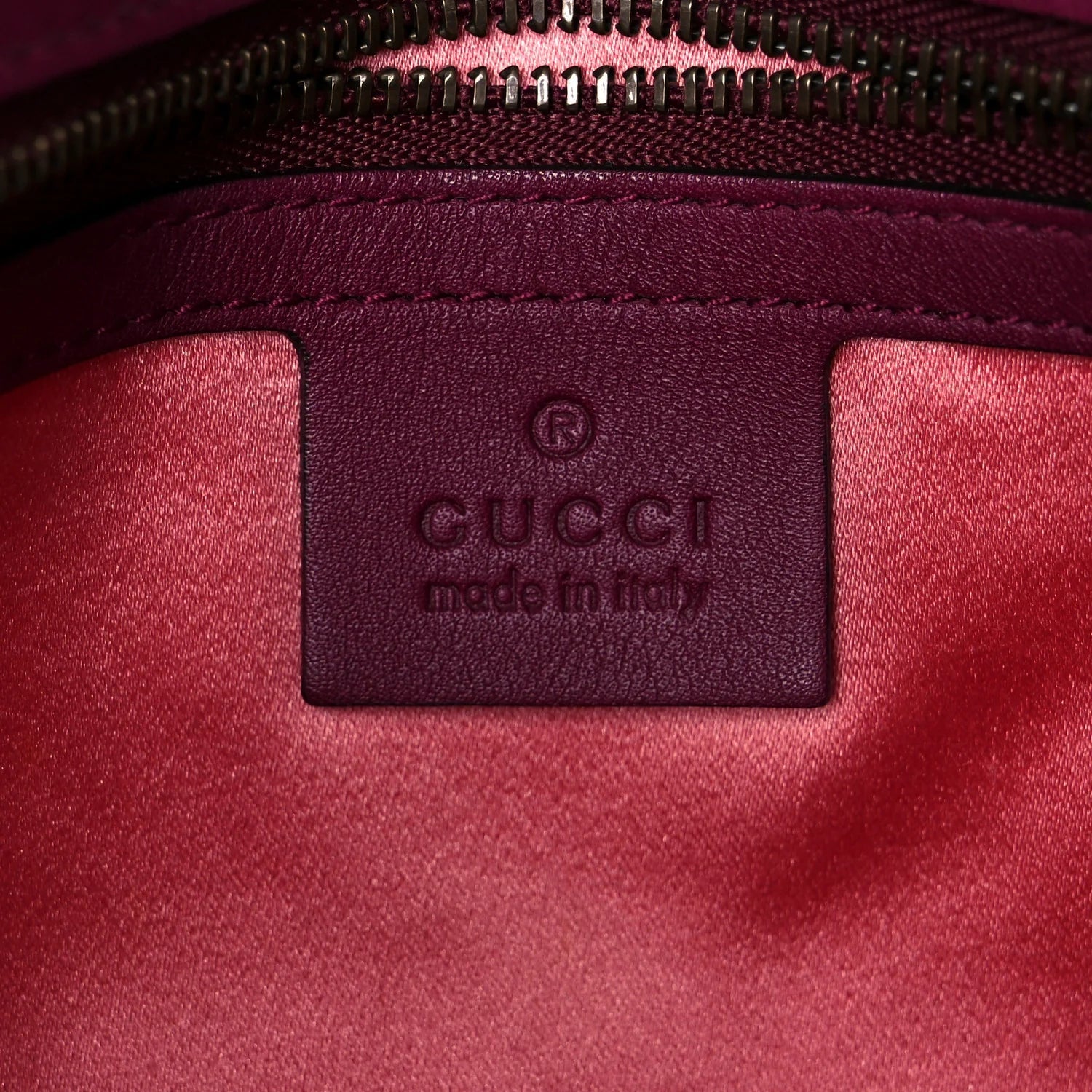 Velvet Matelasse Small GG Marmont Shoulder Bag Fuchsia Violet Cyclamen