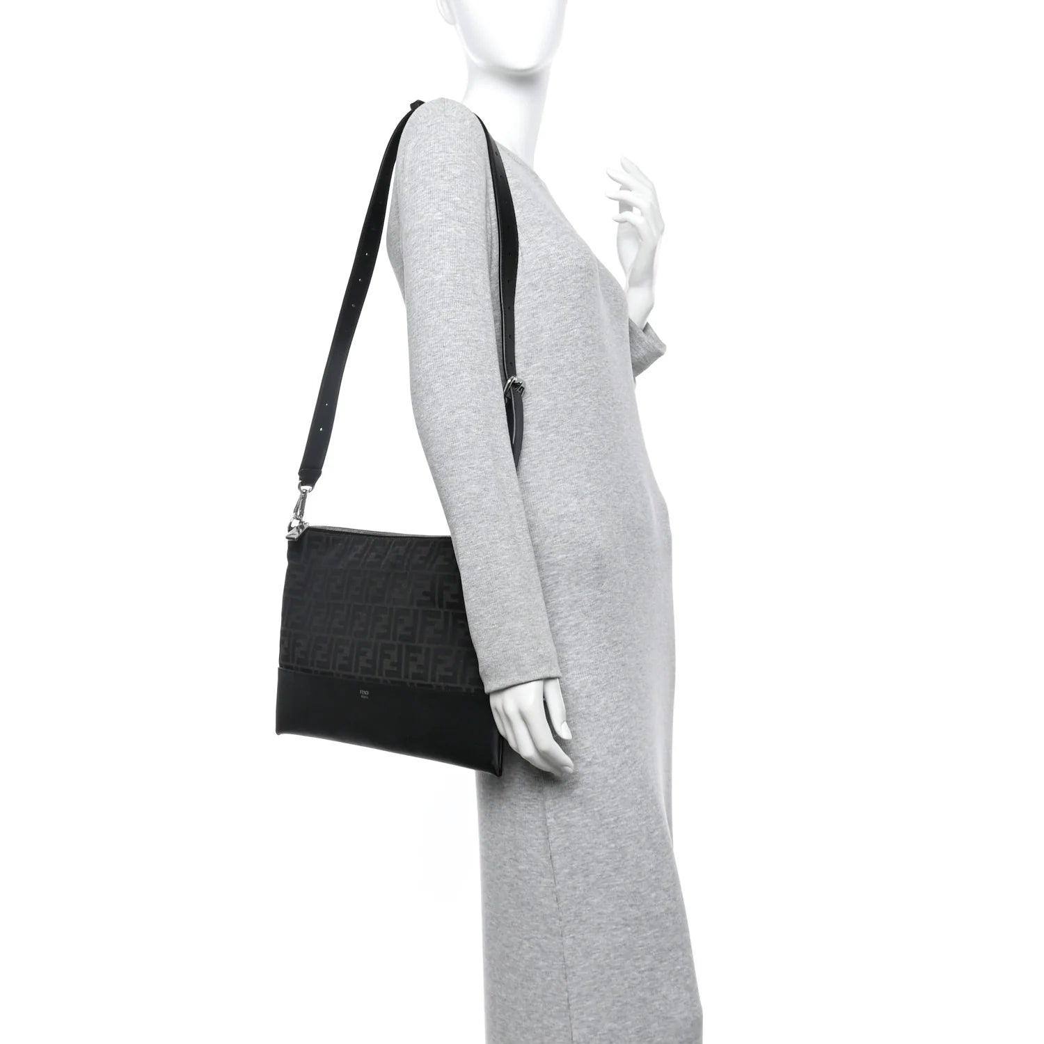 Vitello King Fabric Jacquard FF 1974 Messenger Black