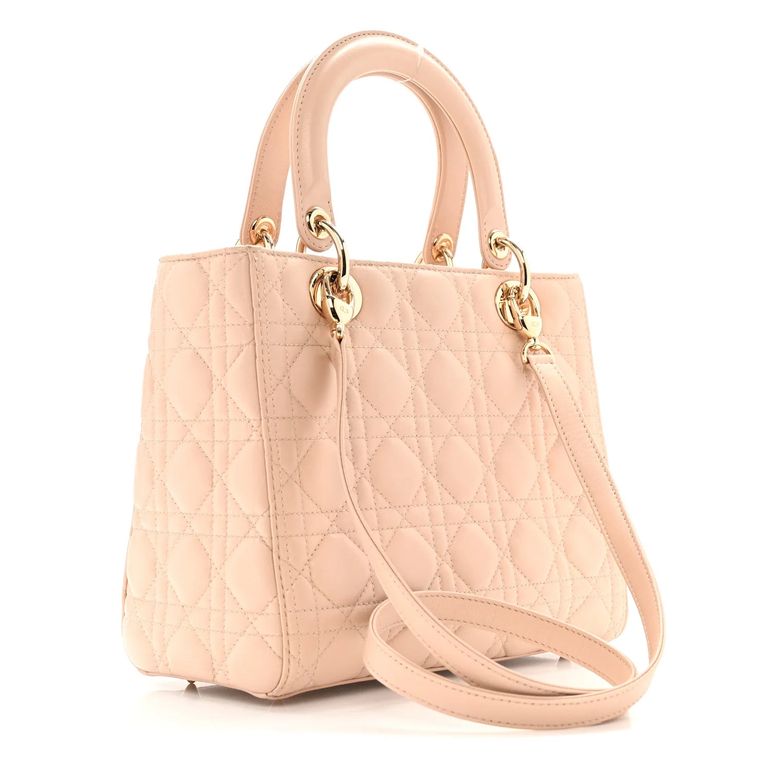 Lambskin Cannage Medium Lady Dior Light Pink