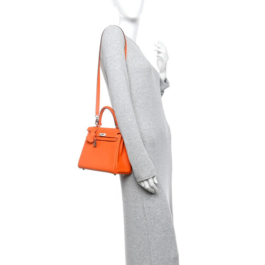 Togo Kelly Retourne 25 Orange Minium