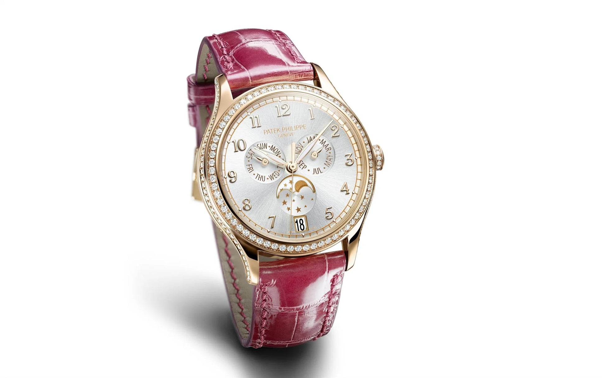 Complication, 18K Rose Gold Set with 155 Diamonds (~1.34 Ct), 38Mm, Annual Calendar Ref# 4947R-001