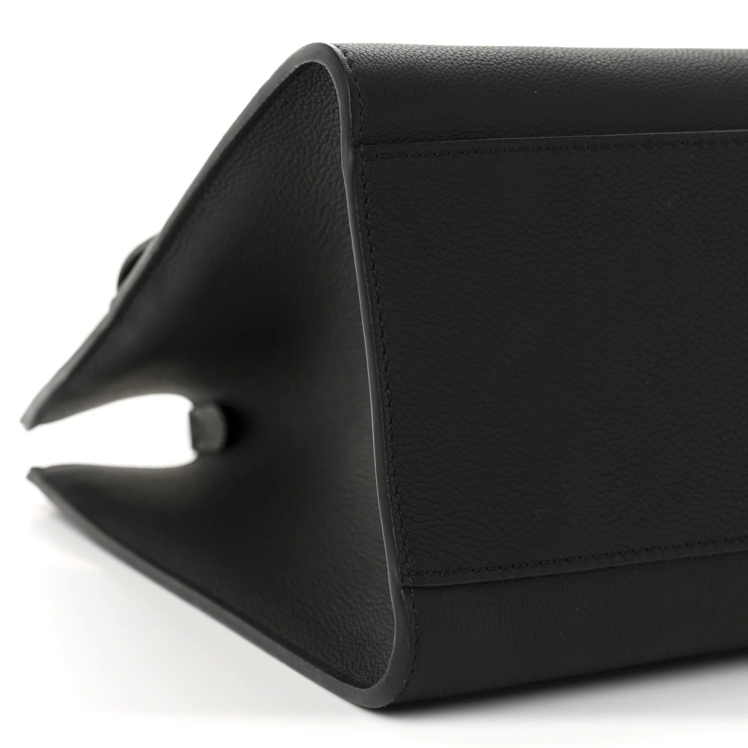 Soft Calfskin Lockme Tote MM Black