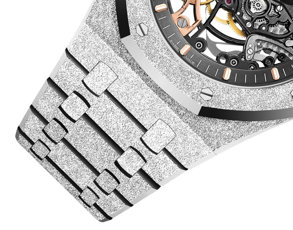 Royal Oak FROSTED GOLD DOUBLE BALANCE WHEEL OPENWORKED Ref# 15407BC.GG.1224BC.01