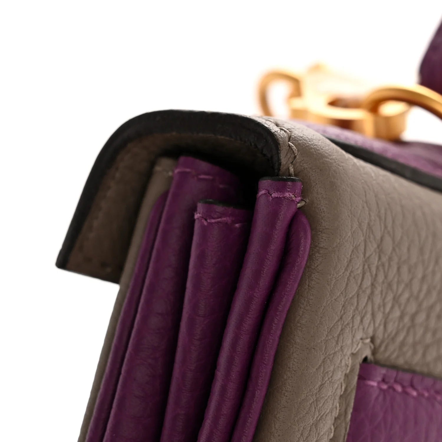 Togo Horseshoe Kelly Retourne 28 Gris Asphalte Anemone