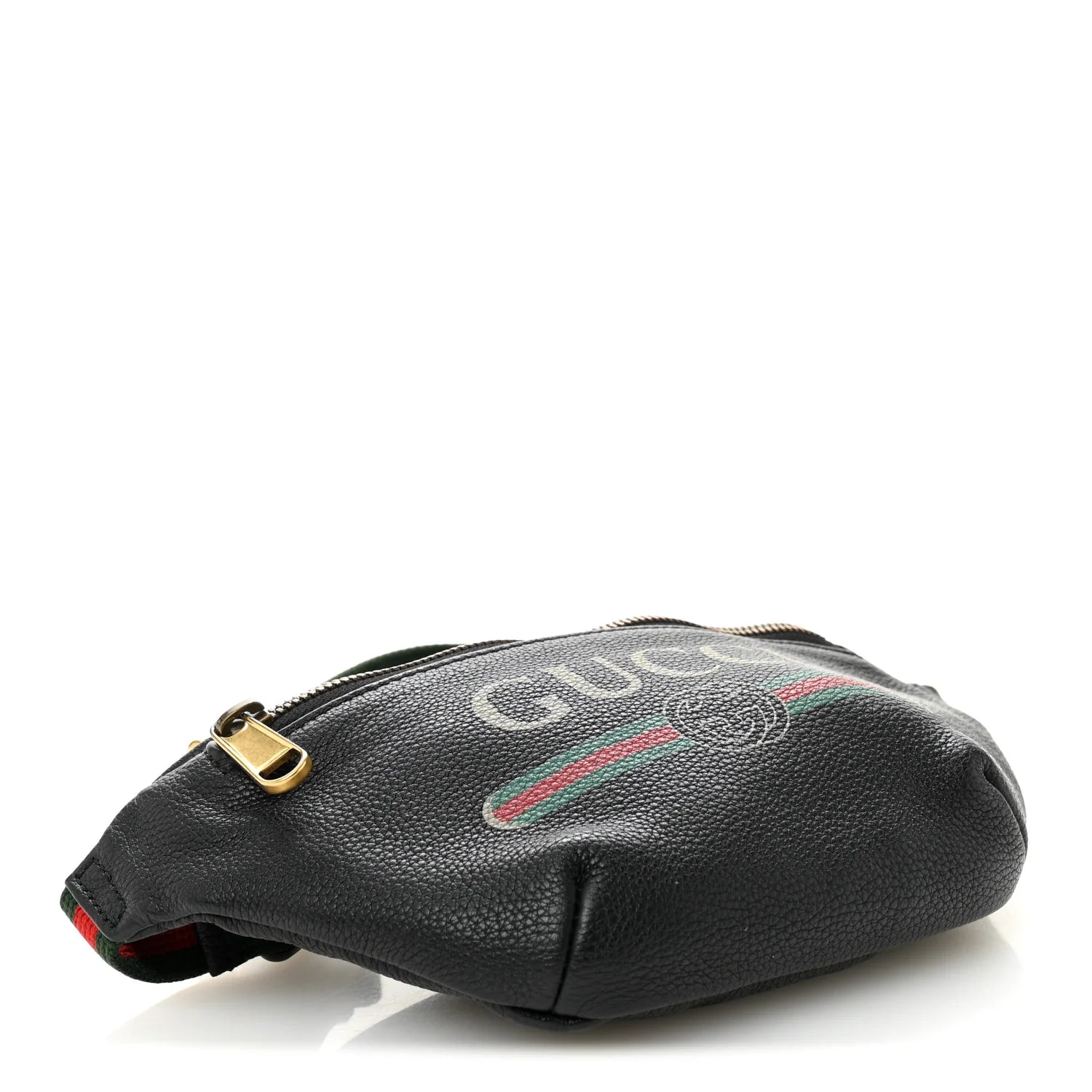 Grained Calfskin Small Logo Belt Bag Black