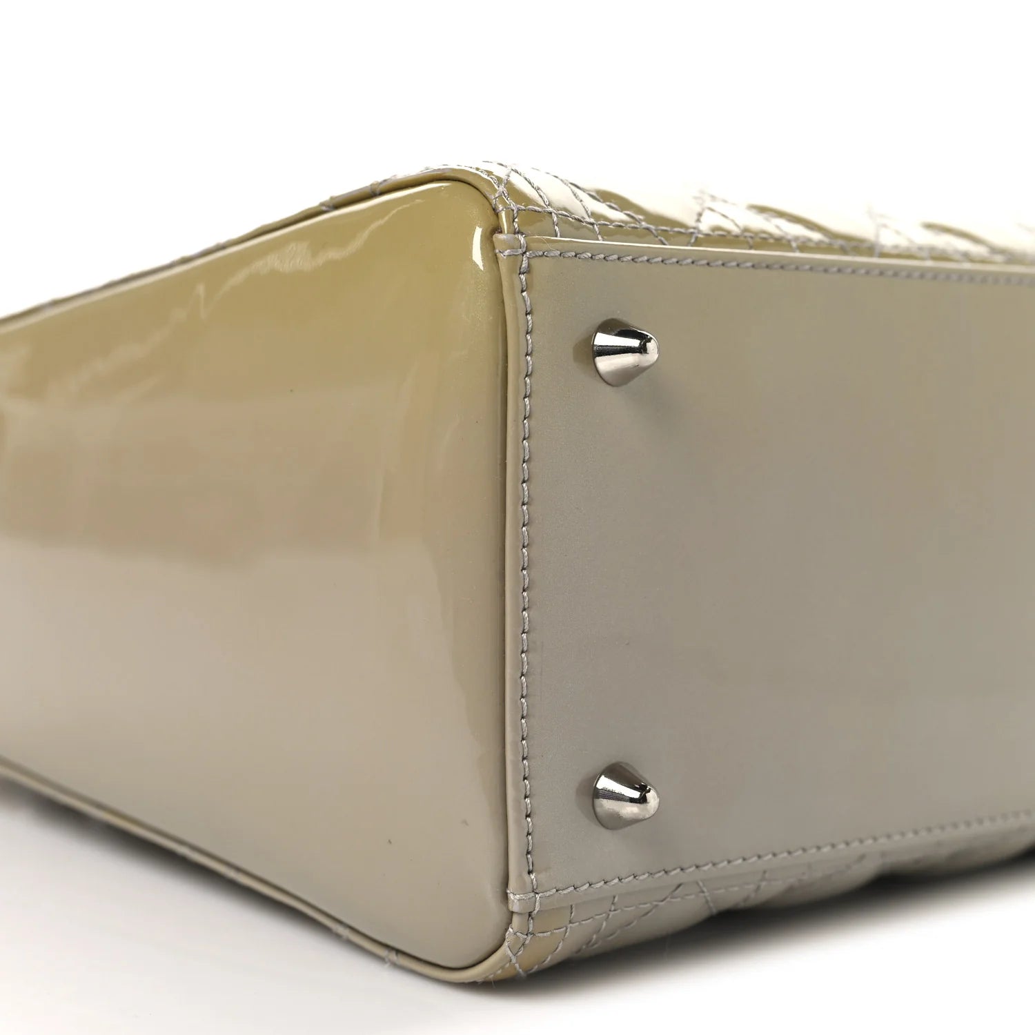 Patent Cannage Medium Lady Dior Grey