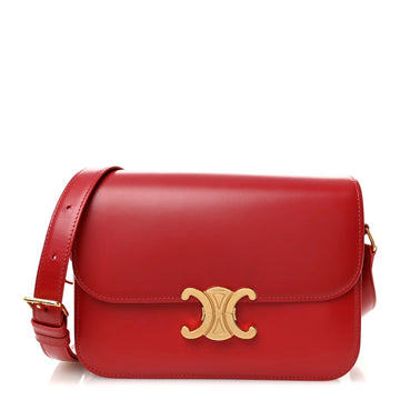 Shiny Calfskin Medium Triomphe Red