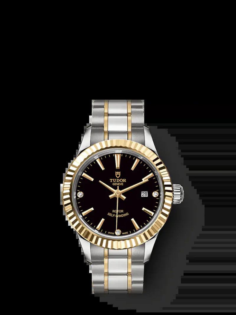 Style, Stainless Steel and Yellow Gold with Diamond-Set, 28Mm, Ref# M12113-0011