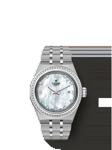 Royal, Stainless Steel and Diamond-Set Dial with Diamond-Set Bezel, 28Mm, Ref# M28320-0001