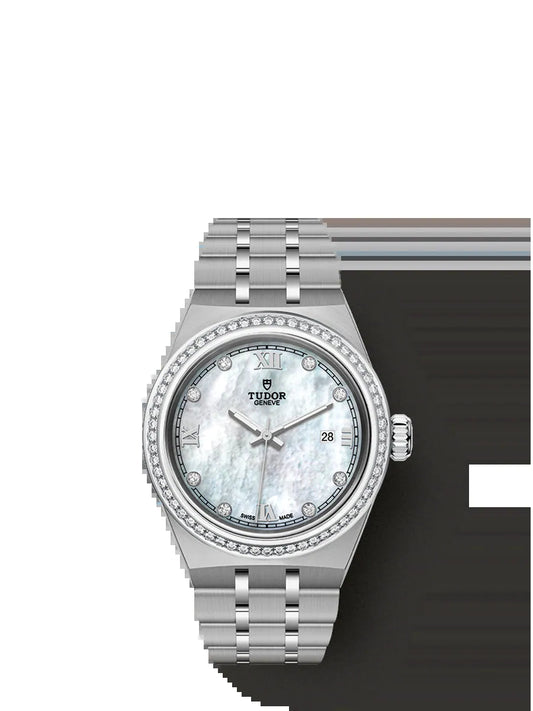 Royal, Stainless Steel and Diamond-Set Dial with Diamond-Set Bezel, 28Mm, Ref# M28320-0001
