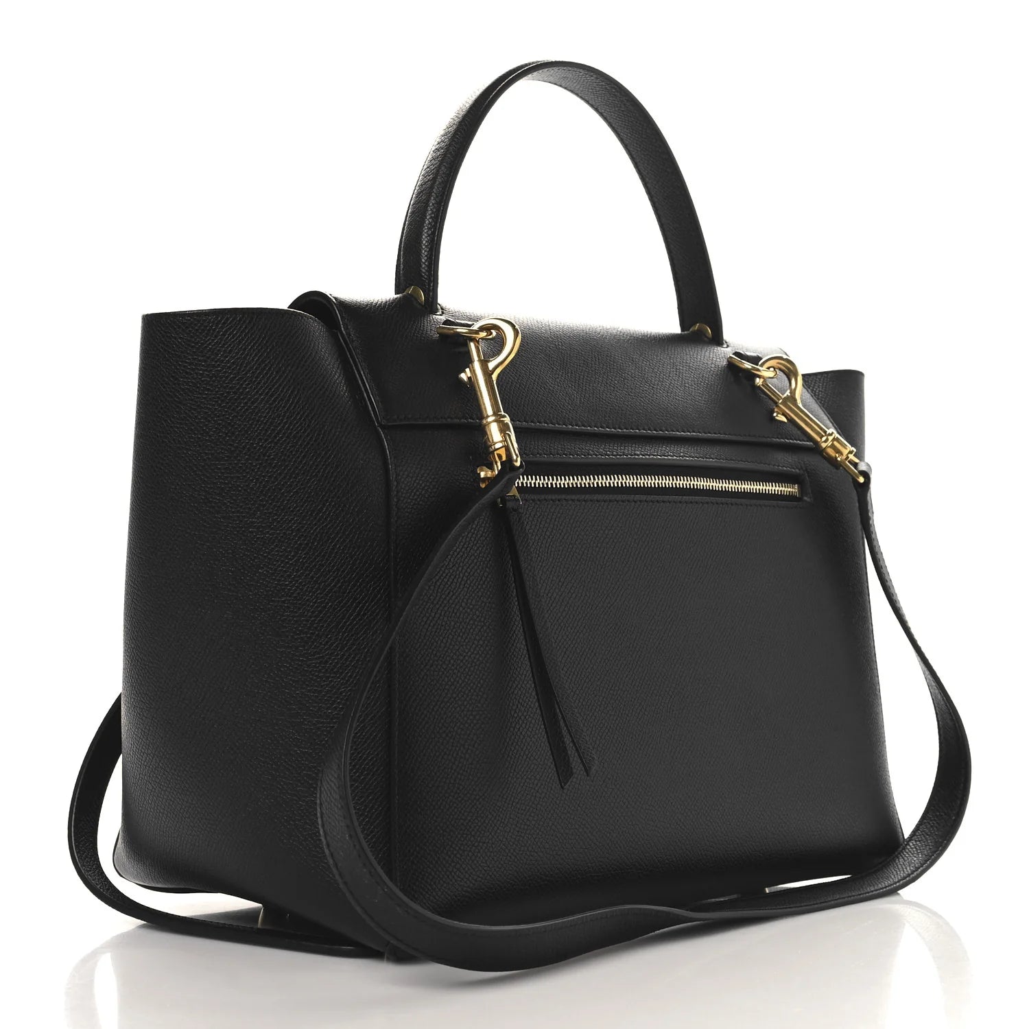 Grained Calfskin Mini Belt Bag Black
