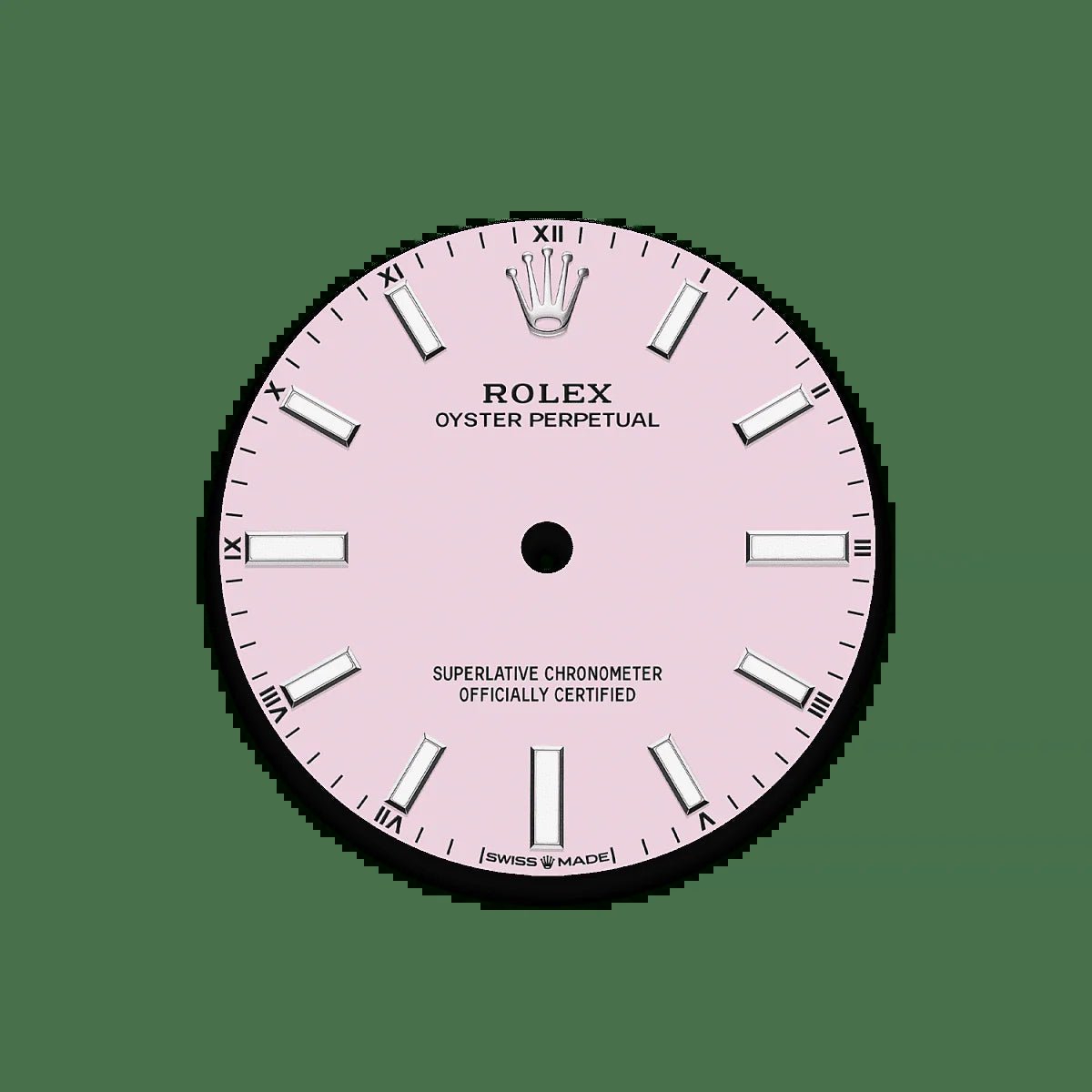 Unworn 2025,  Oyster Perpetual, Oystersteel, 34Mm, Candy Pink Dial, Domed Oyster, Ref# 124200-0009, Box and Papers