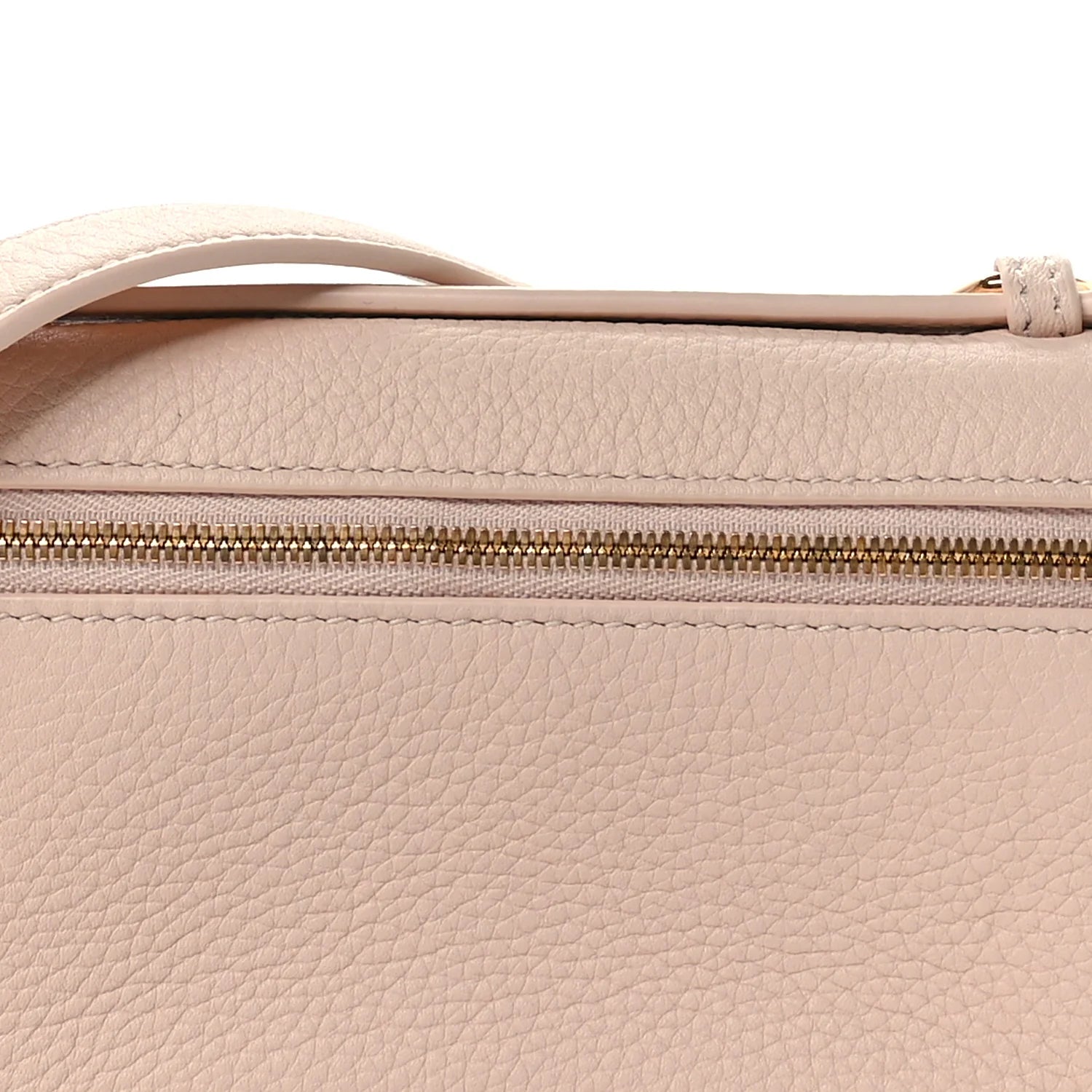 Grained Calfskin Extra Pocket Mini Pouch Creamed Honey